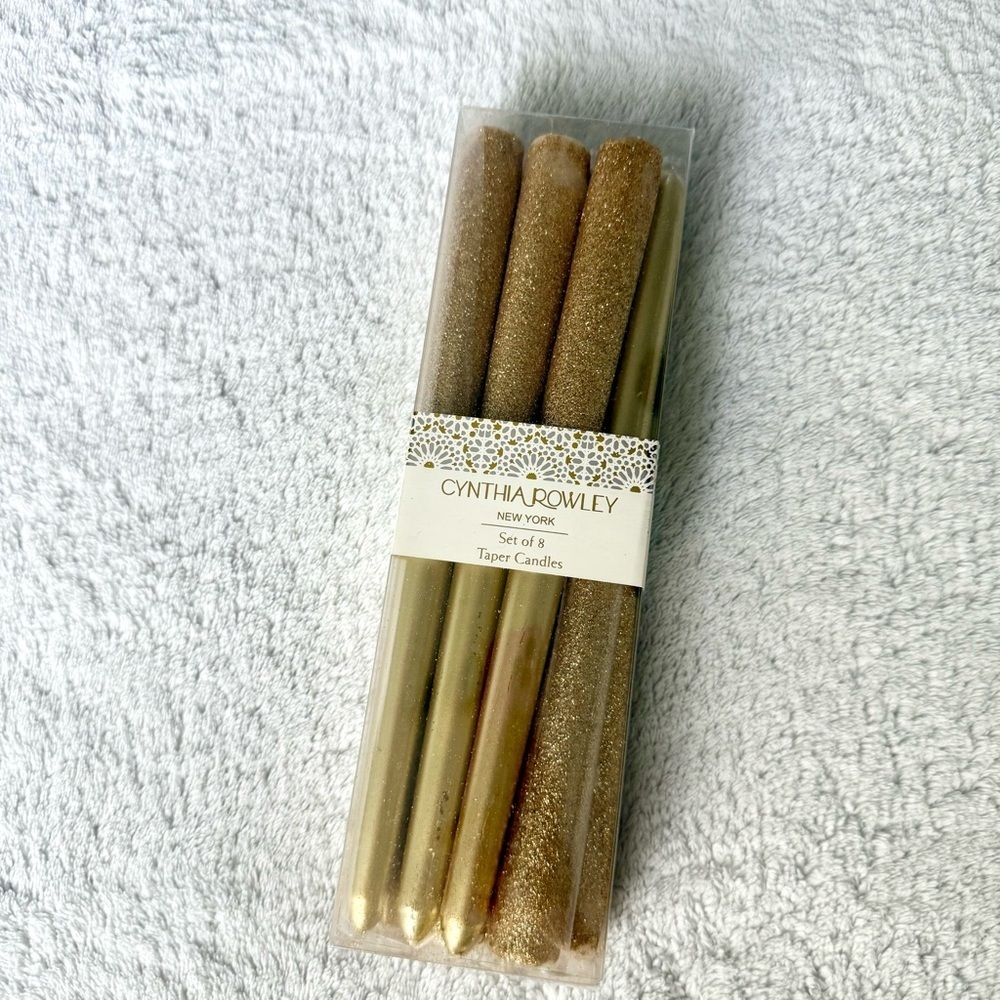Cynthia Rowley 10in Gold 8pc Candle Set - Picture 2 of 6